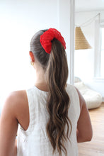 Load image into Gallery viewer, Eyelet Scrunchie (Red)