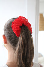 Load image into Gallery viewer, Eyelet Scrunchie (Red)