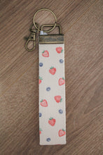 Load image into Gallery viewer, Canvas Wristlet Lanyard Keychain (Berry)