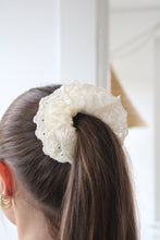 Load image into Gallery viewer, Eyelet Scrunchie (White)