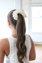 Load image into Gallery viewer, Eyelet Scrunchie (White)