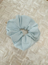 Load image into Gallery viewer, Blue Gingham Scrunchie