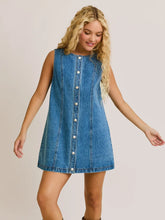 Load image into Gallery viewer, Samantha Denim Mini Dress