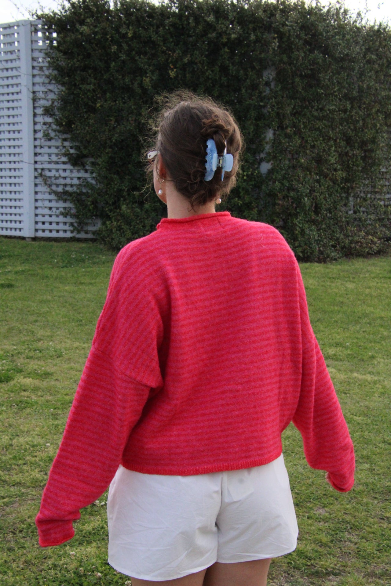Piper Cardigan (Cherry Stripe)