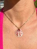 Scallop Paperclip Necklace