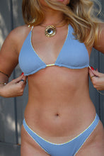 Load image into Gallery viewer, Breezy Reversible Bikini Set (Blue/yellow)
