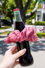 Load image into Gallery viewer, Red Gingham Hair Scrunchie
