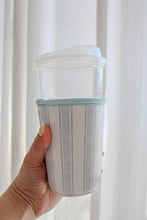 Load image into Gallery viewer, Coastal Stripe Iced Coffee Sleeve
