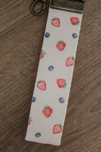 Load image into Gallery viewer, Canvas Wristlet Lanyard Keychain (Berry)
