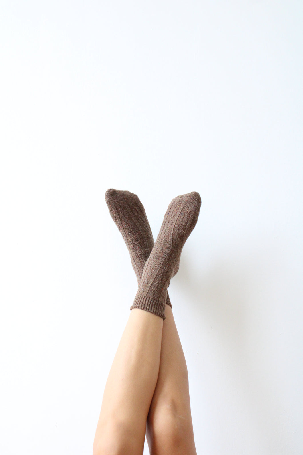 Confetti Crew Socks (Brown)