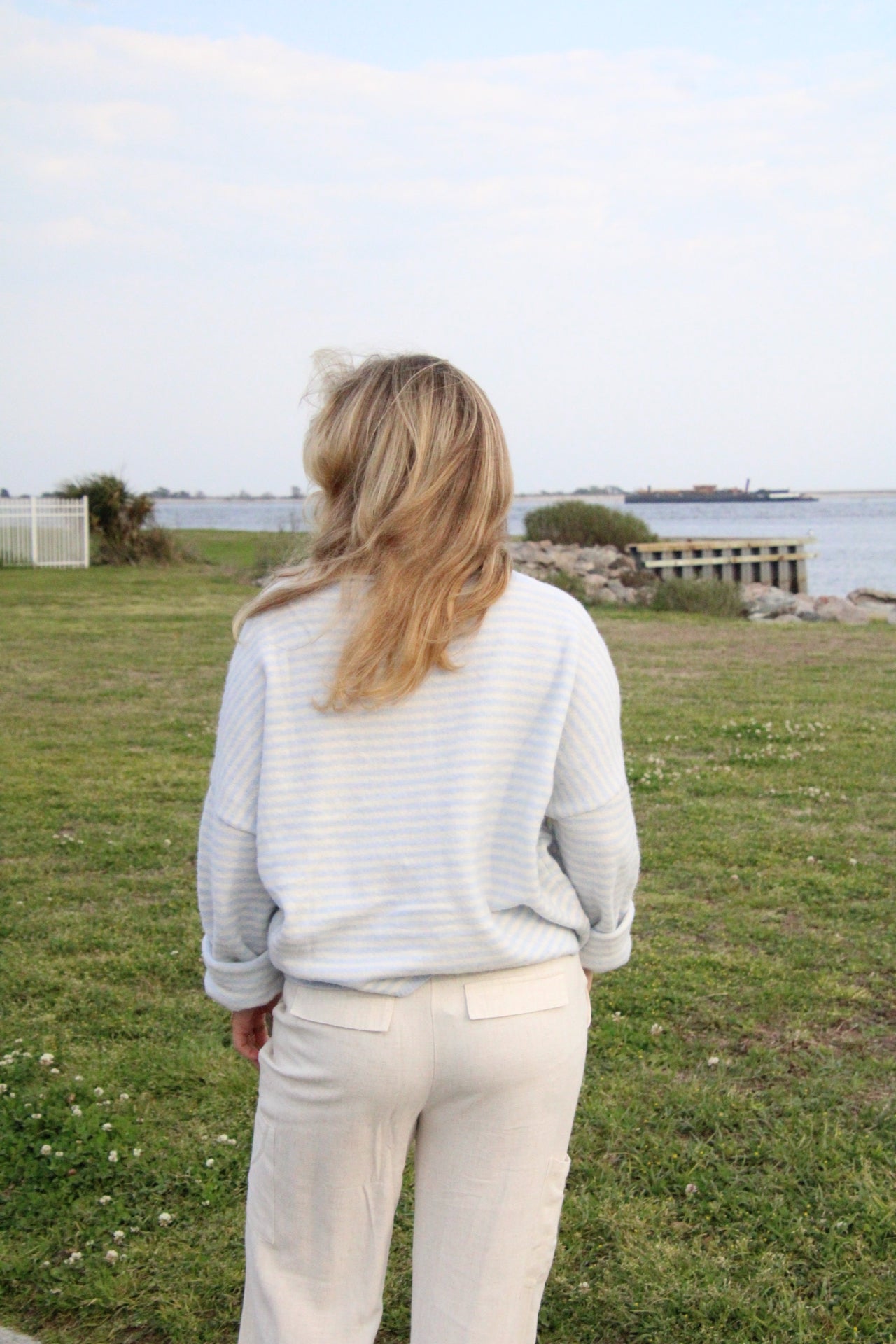 Piper Cardigan (Blue Stripe)