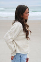Load image into Gallery viewer, Piper Cardigan (Beige Stripe)
