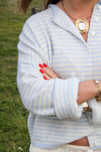 Load image into Gallery viewer, Piper Cardigan (Blue Stripe)
