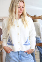 Load image into Gallery viewer, Harbor Breeze Sailboat Cardigan
