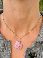Scallop Paperclip Necklace