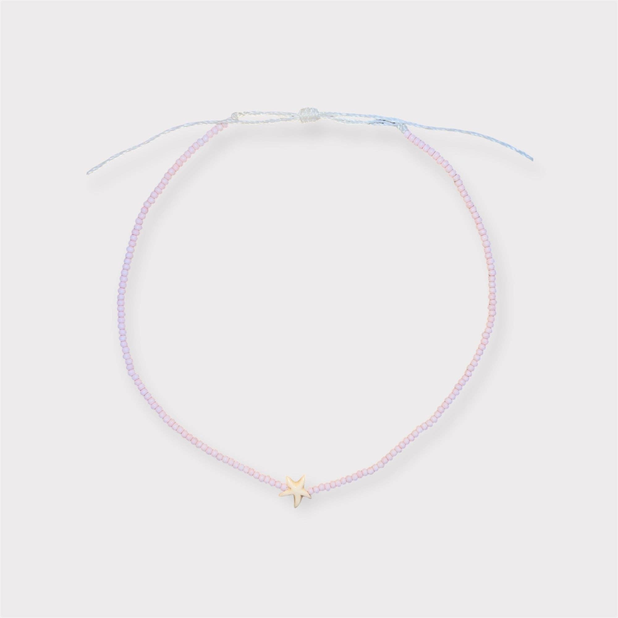 Pink Starfish Necklace | Boho Surfer Beach Jewelry